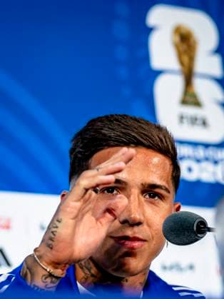 DALLAS - Enzo Fernandez of Argentina during the 2026 World Cup, Argentina press conference, PK, Pressekonferenz at AT&T Stadium on June 21, 2026 in Dallas, United States. (Photo by Stefan Koops EYE4IMAGES DeFodi Images) - *** DALLAS