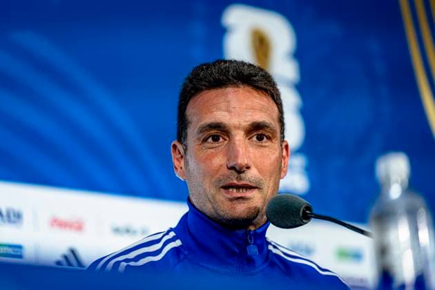 DALLAS - Argentina national coach Lionel Scaloni during the 2026 World Cup, Argentina press conference, PK, Pressekonferenz at AT&T Stadium on June 21, 2026 in Dallas, United States. (Photo by Stefan Koops EYE4IMAGES DeFodi Images) - *** DALLAS