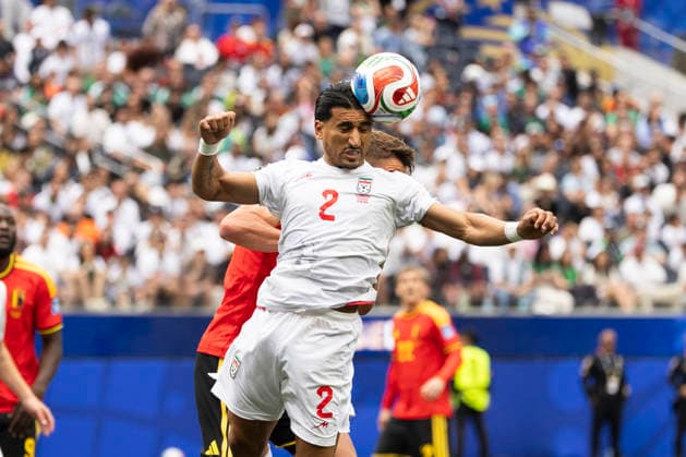 June 21, 2026, Los Angeles, California, USA: IR Iran Saleh Hardani (2) in actions against the Belgium during the FIFA World Cup, WM, Weltmeisterschaft, Fussball Group G soccer match at SoFi Stadium in Inglewood, Calif., Sunday, June 21, 2026. World Cup 2026: IR Iran 0:0 Belgium  - ZUMAc68_ 20260621_zaf_c68_051 Copyright: xRingoxChiux