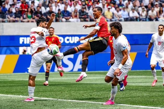 Belgium s Youri Tielemans pictured in action during a soccer game between Belgian national team, Nationalteam Red Devils and Iran, on Sunday 21 June 2026, at the SoFi stadium in Los Angeles, the second game in the group stage of the FIFA World Cup, WM, Weltmeisterschaft, Fussball 2026 in the United States of America. The Diables Rouges - Rode Duivels were drawn into Group G. BRUNOxFAHY  x178683566x