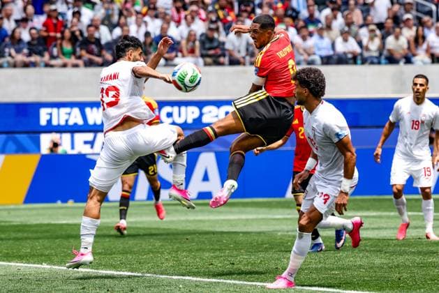 Belgium s Youri Tielemans pictured in action during a soccer game between Belgian national team, Nationalteam Red Devils and Iran, on Sunday 21 June 2026, at the SoFi stadium in Los Angeles, the second game in the group stage of the FIFA World Cup, WM, Weltmeisterschaft, Fussball 2026 in the United States of America. The Diables Rouges - Rode Duivels were drawn into Group G. BRUNOxFAHY  x178683593x