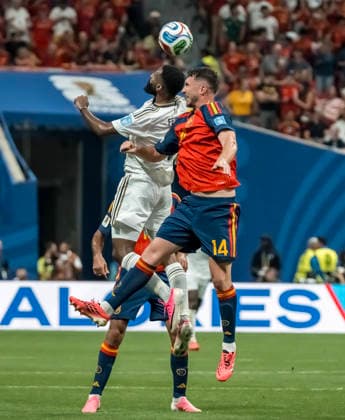 June 21, 2026, Atlanta, Georgia, USA: Spain defender Aymeric Laporte (14) plays against Saudi Arabia during their First Stage Group H match for the 2026 FIFA World Cup, WM, Weltmeisterschaft, Fussball at Atlanta Stadium in Atlanta, Georgia. Spain wins the match 4:0. Atlanta USA - ZUMAa161 20260621_aaa_a161_141 Copyright: xWalterxArcex xGMGx