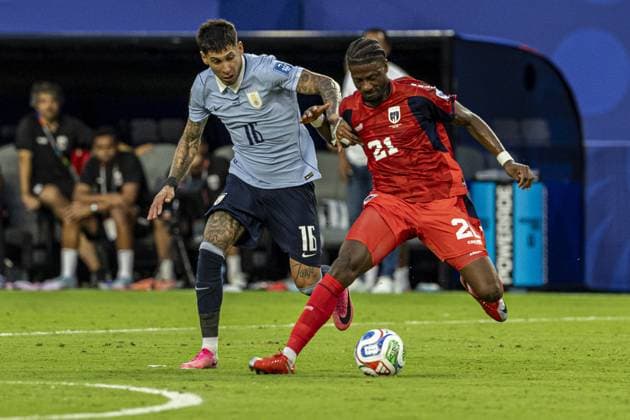 RECORD DATE NOT STATED Match between Uruguay and Cape Verde for the 2026 World Cup. Miami (FL), 06 21 2026 Football Uruguay vs Cape Verde FIFA World Cup, WM, Weltmeisterschaft, Fussball 2026 Action in a match between Uruguay and Cape Verde, valid for the second round of Group H of the FIFA World Cup 2026, held at Hard Rock Stadium, in Miami, United States, on Sunday, June 21, 2026.(Foto: Pedro Paulo Diaz Thenews2 imago images) SPO  Copyright: xPedroxPauloxDiazx