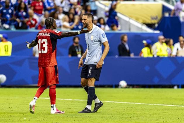 RECORD DATE NOT STATED Match between Uruguay and Cape Verde for the 2026 World Cup. Miami (FL), 06 21 2026 Football Uruguay vs Cape Verde FIFA World Cup, WM, Weltmeisterschaft, Fussball 2026 Sidny Lopes Cabral at the match between Uruguay and Cape Verde, valid for the second round of Group H of the FIFA World Cup 2026, held at Hard Rock Stadium in Miami, United States, on Sunday, June 21, 2026.(Foto: Pedro Paulo Diaz Thenews2 imago images) SPO  Copyright: xPedroxPauloxDiazx
