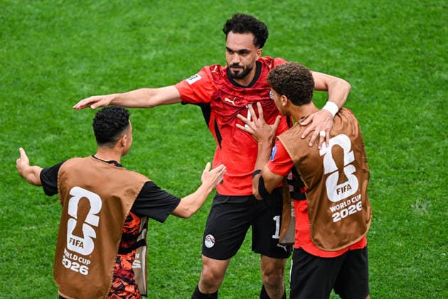 Mostafa Zico of Egypt celebrates his goal, New Zealand All Whites v Egypt, Group G football match of the FIFA World Cup, WM, Weltmeisterschaft, Fussball 2026 at BC Place, Vancouver, Canada on Sunday 21June 2026. Photo: Andrew Cornaga Vancouver USA Copyright: xAndrewxCornaga x