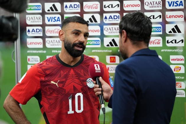 FIFA World Cup, WM, Weltmeisterschaft, Fussball 2026 - Group G - New Zealand vs Egypt Mohamed Salah of Egypt gives a post match interview after winning the FIFA World Cup 2026 group stage match New Zealand against Egypt, in Vancouver, Canada, 21 June 2026. VANCOUVER Canada  Copyright: xBOBxFRIDx