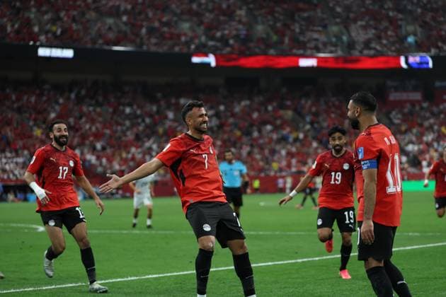 Salah inspires Egypt to crucial World Cup victory over New Zealand VANCOUVER, CANADA JUNE 21: Egypt captain Mohamed Salah ( 10) celebrates with Trezzeguet ( 7) after scoring during the FIFA World Cup, WM, Weltmeisterschaft, Fussball 2026 Group G match between Egypt and New Zealand at BC Place Stadium in Vancouver, Canada, on June 21, 2026. Egypt secured a vital victory to boost their hopes of reaching the knockout stage of the tournament. Vancuver CA Copyright: x xMohamedxGamalxTageldinx xJNAxPressx