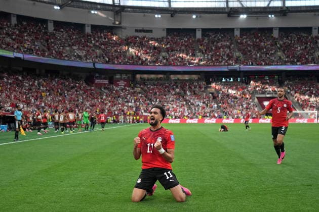 June 21, 2026, Vancouver, Bc, CANADA: Egypt s Mostafa Ziko (11) celebrates his goal during second half World Cup Group G soccer action against New Zealand, in Vancouver, Sunday, June 21, 2026. Canada News - June 21, 2026  - ZUMAc35_ 20260621_zaf_c35_197 Copyright: xDarrylxDyckx