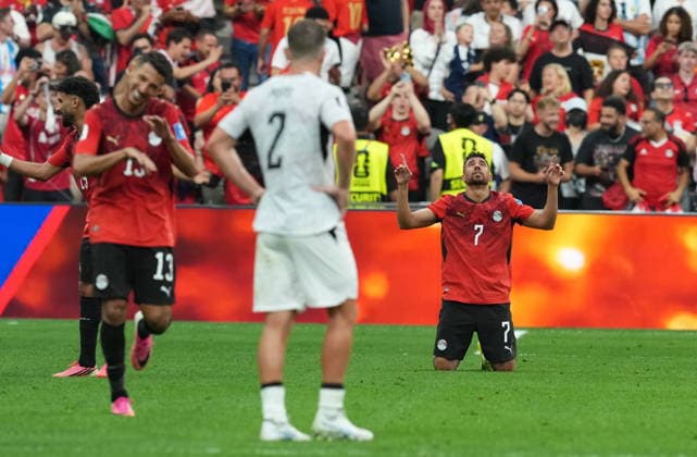 June 21, 2026, Vancouver, Bc, CANADA: Egypt s Mahmoud Hassan Trezeguet (7) celebrates his goal against New Zealand during second half World Cup group G soccer action, in Vancouver, Sunday, June 21, 2026. Canada News - June 21, 2026  - ZUMAc35_ 20260621_zaf_c35_208 Copyright: xEthanxCairnsx