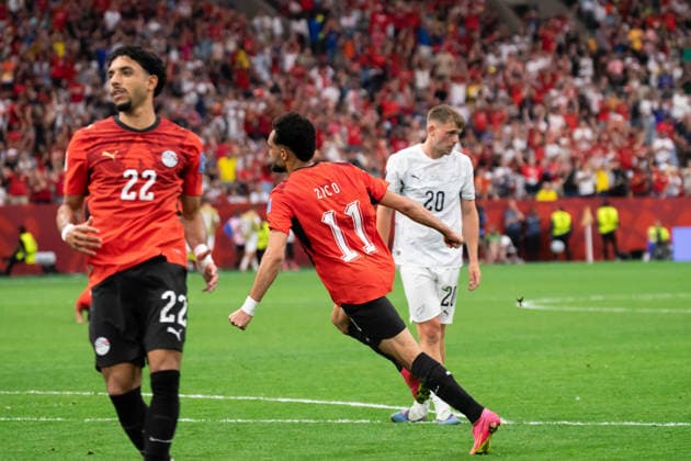 VANCOUVER, CANADA - JUNE 21: Mostafa Ziko of Egypt celebrates after scoring their first goal during the FIFA World Cup, WM, Weltmeisterschaft, Fussball 2026 group stage match between New Zealand and Egypt at BC Place Vancouver Stadium on June 21, 2026 in Vancouver, British Columbia, Canada.  Copyright: xAmyxElle SPPx Sportspressphoto_SPR172982