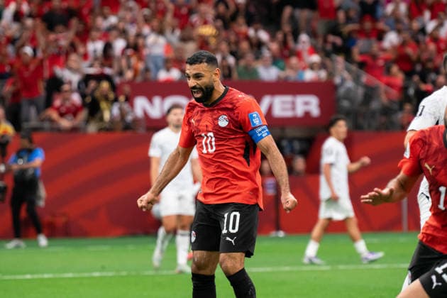 VANCOUVER, CANADA - JUNE 21: Mohamed Salah of Egypt celebrates after the team scores their first goal during the FIFA World Cup, WM, Weltmeisterschaft, Fussball 2026 group stage match between New Zealand and Egypt at BC Place Vancouver Stadium on June 21, 2026 in Vancouver, British Columbia, Canada.  Copyright: xAmyxElle SPPx Sportspressphoto_SPR172983