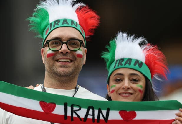 (260622) -- LOS ANGELES, June 22, 2026 -- Fans of Iran react before a group G match between Belgium and Iran at the 2026 FIFA World Cup, WM, Weltmeisterschaft, Fussball at Los Angeles Stadium in Los Angeles, the United States, June 21, 2026. ) (SP)U.S.-LOS ANGELES-FOOTBALL-FIFA WORLD CUP-GROUP G-BEL VS IRN MaoxSiqian 