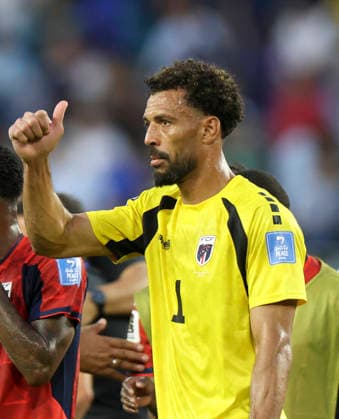(260622) -- MIAMI, June 22, 2026 -- Vozinha, goalkeeper of Cape Verde, gestures after the group H match between Uruguay and Cape Verde at the 2026 FIFA World Cup, WM, Weltmeisterschaft, Fussball at Miami Stadium, Miami, the United States, June 21, 2026. ) (SP)U.S.-MIAMI-FOOTBALL-FIFA WORLD CUP-GROUP H-URU VS CPV ZhangxChen 