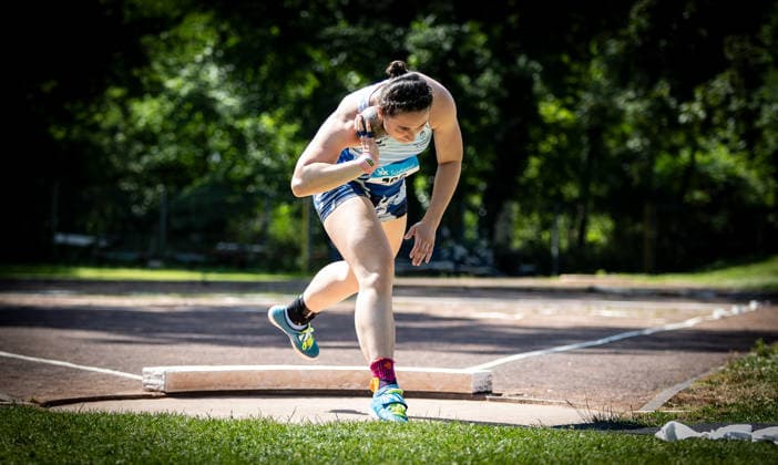 Süddeutsche Meisterschaften 2026 Aktive und Jugend U18; Koblenz, 21.06.2026 Patrizia Römer (ESV Jahn Treysa) im Kugelstoßen der Frauen; Süddeutsche Meisterschaften Aktive und Jugend U18 am 21.06.2026 im Stadion Oberwerth in Koblenz (Rheinland-Pfalz). *** 2026 South German Championships (Adults and U18 Youth) in Koblenz, June 21, 2026 Copyright: xBEAUTIFULxSPORTS R.xSchmittx