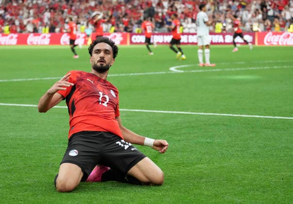 (260622) -- VANCOUVER, June 22, 2026 -- Mostafa Zico of Egypt celebrates scoring during a group G match between New Zealand and Egypt at the 2026 FIFA World Cup, WM, Weltmeisterschaft, Fussball at BC Place Vancouver in Vancouver, Canada, June 21, 2026. ) (SP)CANADA-VANCOUVER-FOOTBALL-FIFA WORLD CUP-GROUP G-NZL VS EGY MengxYongmin 