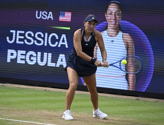 WTA, Tennis Damen 500 Berlin Open Tennis Tournament BERLIN, GERMANY - JUNE 21: Jessica Pegula of the United States in action against Linda Noskova of Czechia in the final match of the WTA 500 Berlin Open tennis tournament at the Steffi Graf Stadium in Berlin, Germany on June 21, 2026. Halil Sagirkaya Anadolu Berlin Germany. Editorial use only. Please get in touch for any other usage.  Copyright: x2026xAnadoluxHalilxSagirkayax