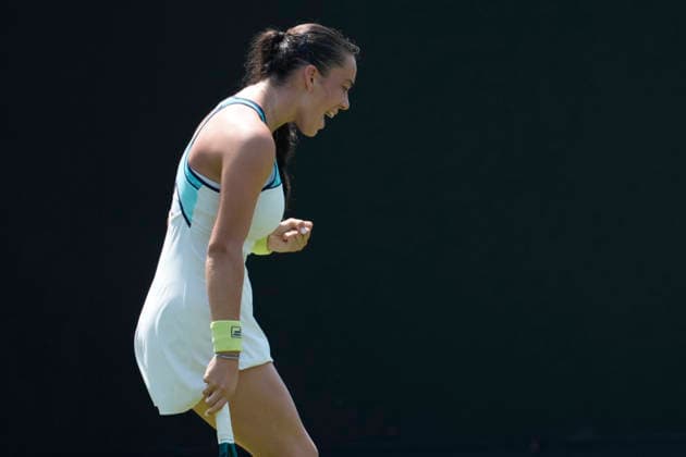 Lexus Eastbourne Open - Day One Tereza Valentova in action during a match at the 2026 Lexus Eastbourne Open Women s tennis tournament at the Devonshire Park Lawn Tennis Club in Eastbourne, Great Britain, on June 22, 2026. Eastbourne United Kingdom  Copyright: xOwenxHammondx originalFilename:hammond-2026lexu260622_npcab.jpg