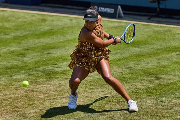 June 22, 2026, Bad Homburg, Hessen, Germany: Naomi Osaka of Japan returns with backhand to Magdalena Frech of Poland during the BAD HOMBURG OPEN powered by SOLARWATTT- WTA500 - Womens Tennis, 22.6.2026 in Bad Homburg (Tennis-Club Bad Homburg), Germany - Photo: Tennis 2026: Bad Hombug Open - WTA500: OSAKA 6:4 6:1 FRECH  - ZUMAs343 20260622_zsp_s343_047 Copyright: xMathiasxSchulzx