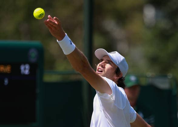Henri Squire (GER), Herren Einzel, Men s Singles, Qualifikation, Wimbledon Tennis - Wimbledon 2026 - Grand Slam ITF ATP, Tennis Herren WTA, Tennis Damen - AELTC - London - - Great Britain - 22 June 2026. *** Henri Squire GER, Mens Singles, Qualifying, Wimbledon Tennis, Wimbledon 2026, Grand Slam, ITF, ATP, WTA, AELTC, London, Great Britain, June 22, 2026,detected_source_language Copyright: xJuergenxHasenkopfx