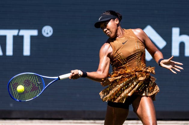 BAD HOMBURG, GERMANY - JUNE 22: Naomi Osaka (JPN) during the Bad Homburg Open powered by Solarwatt Singles match between Naomi Osaka (JPN) vs Magdalena Frech (POL) at Kurpark Bad Homburg on June 22, 2026 in Bad Homburg, Germany. Hessen Germany Copyright: xSteffiexWunderlx