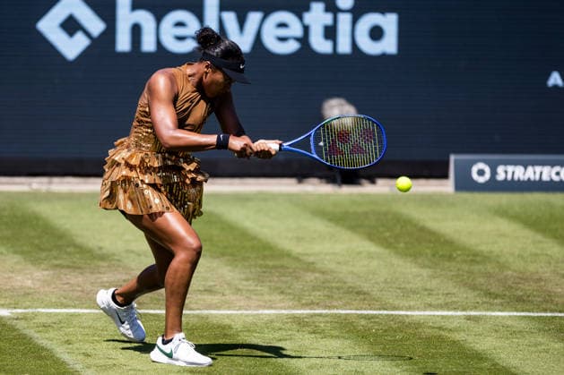 BAD HOMBURG, GERMANY - JUNE 22: Naomi Osaka (JPN) during the Bad Homburg Open powered by Solarwatt Singles match between Naomi Osaka (JPN) vs Magdalena Frech (POL) at Kurpark Bad Homburg on June 22, 2026 in Bad Homburg, Germany. Hessen Germany Copyright: xSteffiexWunderlx