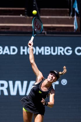 BAD HOMBURG, GERMANY - JUNE 22: Magdalena Frech (POL) during the Bad Homburg Open powered by Solarwatt Singles match between Naomi Osaka (JPN) vs Magdalena Frech (POL) at Kurpark Bad Homburg on June 22, 2026 in Bad Homburg, Germany. Hessen Germany Copyright: xSteffiexWunderlx