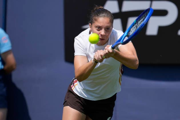 Lexus Eastbourne Open - Day One Antonia Ruzic in action during a match at the 2026 Lexus Eastbourne Open Women s tennis tournament at the Devonshire Park Lawn Tennis Club in Eastbourne, Great Britain, on June 22, 2026. Eastbourne United Kingdom  Copyright: xOwenxHammondx originalFilename:hammond-2026lexu260622_npcix.jpg