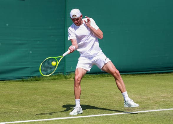 Jerome Kim (SUI), Herren Einzel, Men s Singles, Qualifikation, Wimbledon Tennis - Wimbledon 2026 - Grand Slam ITF ATP, Tennis Herren WTA, Tennis Damen - AELTC - London - - Great Britain - 22 June 2026. *** Jerome Kim SUI, Mens Singles, Qualifying, Wimbledon Tennis, Wimbledon 2026, Grand Slam, ITF, ATP, WTA, AELTC, London, Great Britain, June 22, 2026,detected_source_language Copyright: xJuergenxHasenkopfx