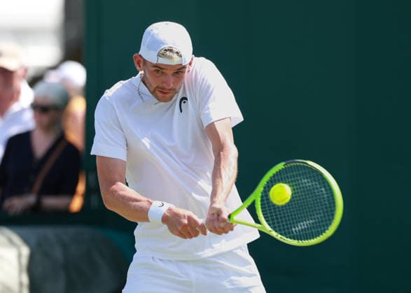 Jerome Kim (SUI), Herren Einzel, Men s Singles, Qualifikation, Wimbledon Tennis - Wimbledon 2026 - Grand Slam ITF ATP, Tennis Herren WTA, Tennis Damen - AELTC - London - - Great Britain - 22 June 2026. *** Jerome Kim SUI, Mens Singles, Qualifying, Wimbledon Tennis, Wimbledon 2026, Grand Slam, ITF, ATP, WTA, AELTC, London, Great Britain, June 22, 2026,detected_source_language Copyright: xJuergenxHasenkopfx