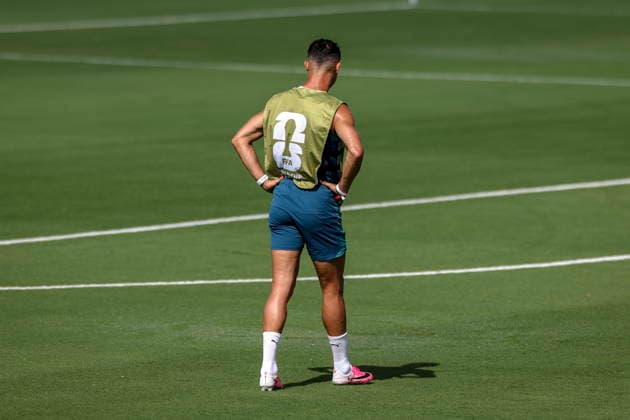 FIFA World Cup, WM, Weltmeisterschaft, Fussball 2026 - Portugal training Portugal s national soccer player Cristiano Ronaldo attends a training session of the team in Palm Beach, Florida, USA, 22 June 2026. Portugal prepares for the upcoming FIFA World Cup 2026 match against Uzbekistan. Palm Beach Florida Estados Unidos  Copyright: xMIGUELxA.xLOPESx