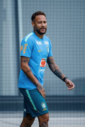 Treino da Seleção Brasileira NOVA JERSEY, NJ - 22.06.2026: TREINO DA SELEcaO BRASILEIRA - Neymar Jr. during a training session with the Brazilian national team, Nationalteam at the New York Red Bulls training center in Morristown, New Jersey, United States. The Brazilian team will face Scotland on Wednesday in the third round of Group C of the 2026 FIFA World Cup, WM, Weltmeisterschaft, Fussball (Photo: Marcelo Machado de Melo Fotoarena) x2967349x  MarceloxMachadoxdexMelo