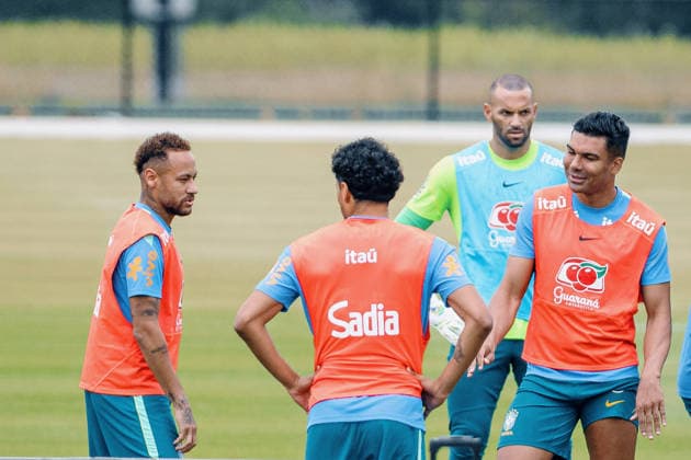 Treino da Seleção Brasileira NOVA JERSEY, NJ - 22.06.2026: TREINO DA SELEcaO BRASILEIRA - Neymar Jr. during a training session with the Brazilian national team, Nationalteam at the New York Red Bulls training center in Morristown, New Jersey, United States. The Brazilian team will face Scotland on Wednesday in the third round of Group C of the 2026 FIFA World Cup, WM, Weltmeisterschaft, Fussball (Photo: Marcelo Machado de Melo Fotoarena) x2967364x  MarceloxMachadoxdexMelo
