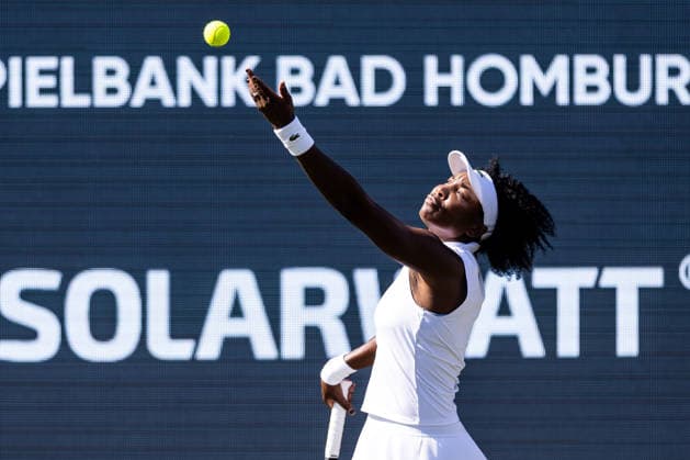 BAD HOMBURG, GERMANY - JUNE 22: Venus Williams (USA) during the Bad Homburg Open powered by Solarwatt Singles match between Venus Williams (USA) vs Irina-Camelia Begu (ROU) at Kurpark Bad Homburg on June 22, 2026 in Bad Homburg, Germany. Hessen Germany Copyright: xSteffiexWunderlx