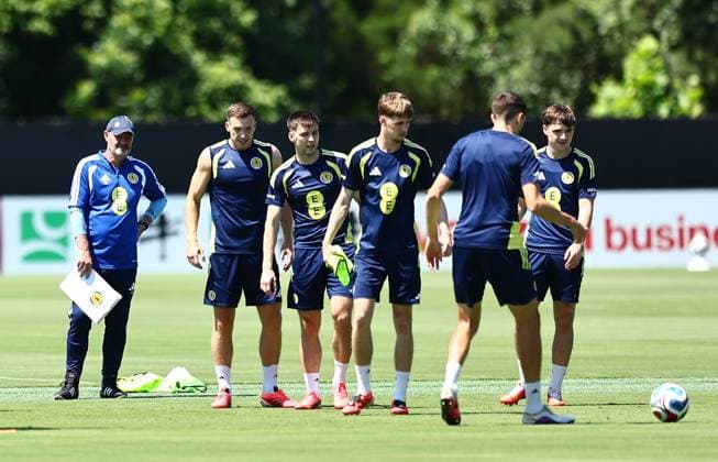 Steve Clarke head coach of Scotland Scotland Training and press conference, PK, Pressekonferenz 2026 FIFA World Cup, WM, Weltmeisterschaft, Fussball Football, Atrium Health Performance Park, Charlotte, USA - 22 Jun 2026Charlotte Atrium Health Performance Park United States of America EDITORIAL USE ONLY No use with unauthorised audio, video, data, fixture lists, club league logos or live services. Online in-match use limited to 120 images, no video emulation. No use in betting, games or single club league player publications.  Copyright: xMichaelxZemanek Shutterstockx 16949461l