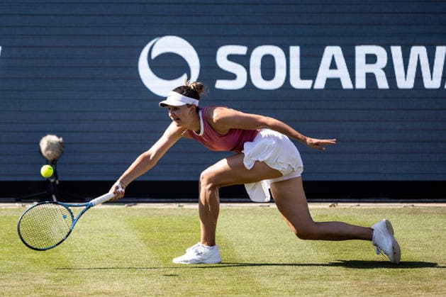 BAD HOMBURG, GERMANY - JUNE 22: Irina-Camelia Begu (ROU) during the Bad Homburg Open powered by Solarwatt Singles match between Venus Williams (USA) vs Irina-Camelia Begu (ROU) at Kurpark Bad Homburg on June 22, 2026 in Bad Homburg, Germany. Hessen Germany Copyright: xSteffiexWunderlx