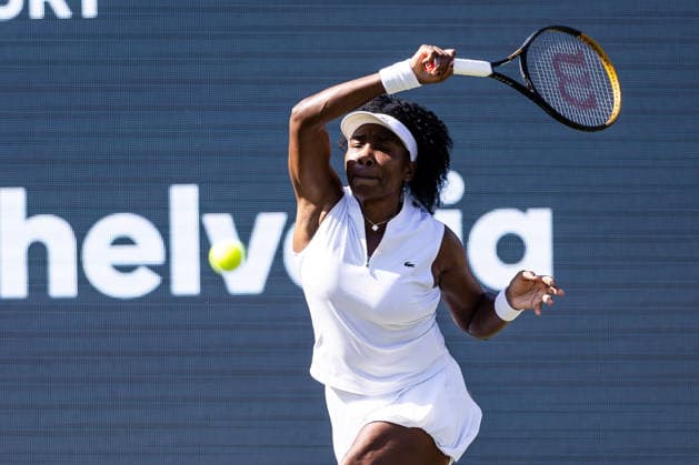 BAD HOMBURG, GERMANY - JUNE 22: Venus Williams (USA) during the Bad Homburg Open powered by Solarwatt Singles match between Venus Williams (USA) vs Irina-Camelia Begu (ROU) at Kurpark Bad Homburg on June 22, 2026 in Bad Homburg, Germany. Hessen Germany Copyright: xSteffiexWunderlx