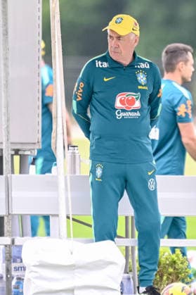 coach Carlo Ancelotti (Brazil) Looks on during the Brazil training session at Columbia Park Training Facility on June 22, 2026 in Morristown, New Jersey. (Photo by Harry Langer DeFodi Images) - *** Coach Carlo Ancelotti watches the Brazil training session at Columbia Park Training Facility on June 22, 2026, in Morristown, New Jersey. Photo by Harry Langer, DeFodi Images,detected_source_language