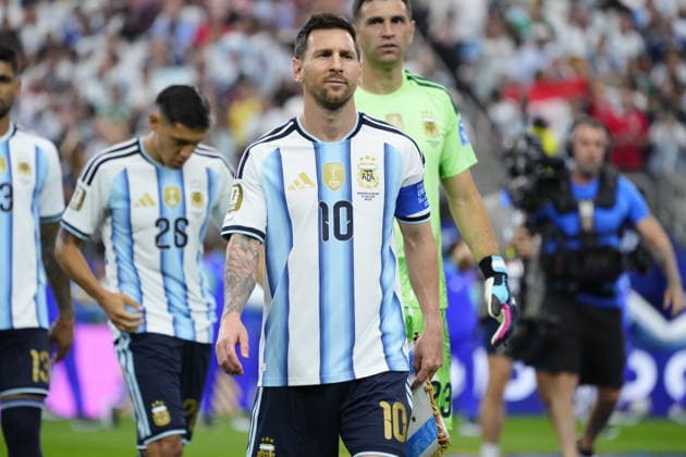 Argentina v Austria - FIFA World Cup, WM, Weltmeisterschaft, Fussball 2026 - Group J ARLINGTON, UNITED STATES - JUNE 22: Lionel Messi of Argentina looks onduring the 2026 FIFA World Cup First Stage Group J match between Argentina and Austria at Dallas Stadium in Arlington, Texas, United States on June 22, 2026. Jose Hernandez Anadolu Texas United States. Editorial use only. Please get in touch for any other usage.  Copyright: x2026xAnadoluxJosexHernandezx