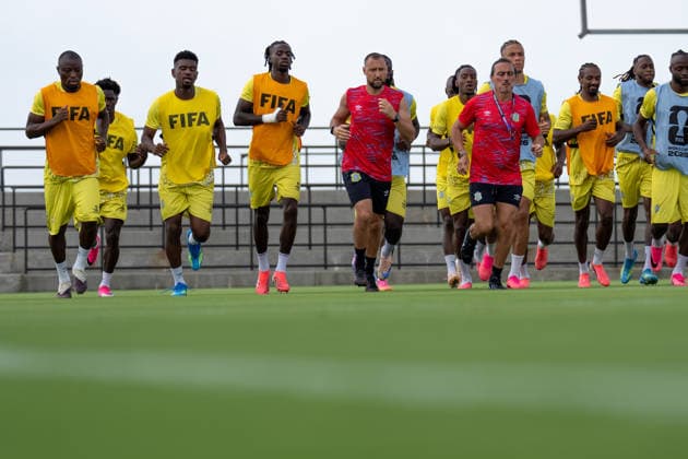 (260623) -- HOUSTON, June 23, 2026 -- Players of the Democratic Republic of the Congo (DRC) attend a training session ahead of the group K match against Colombia at the FIFA World Cup, WM, Weltmeisterschaft, Fussball 2026 in Houston, the United States, on June 22, 2026. ) (SP)U.S.-HOUSTON-FOOTBALL-FIFA WORLD CUP-DR CONGO-TRAINING XiaoxYijiu 