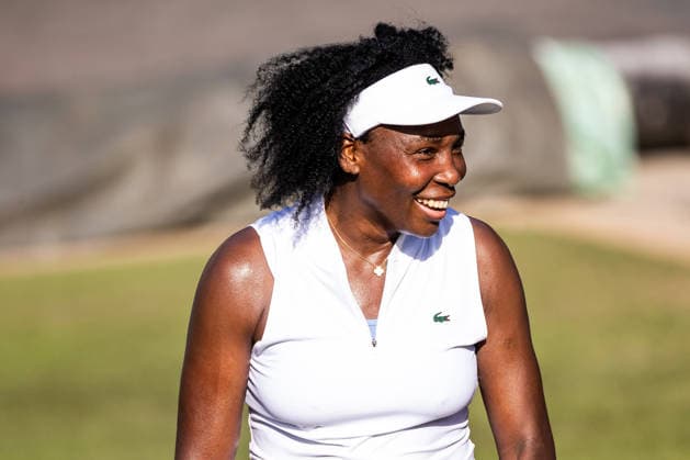 BAD HOMBURG, GERMANY - JUNE 22: Venus Williams (USA) smiling during the Bad Homburg Open powered by Solarwatt Singles match between Venus Williams (USA) vs Irina-Camelia Begu (ROU) at Kurpark Bad Homburg on June 22, 2026 in Bad Homburg, Germany. Hessen Germany Copyright: xSteffiexWunderlx