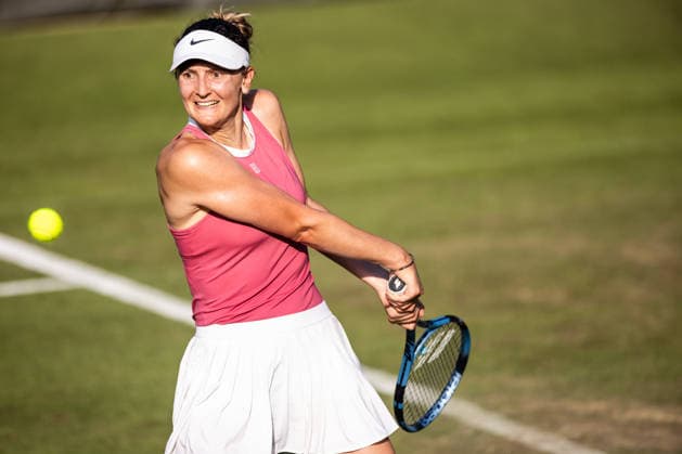 BAD HOMBURG, GERMANY - JUNE 22: Irina-Camelia Begu (ROU) during the Bad Homburg Open powered by Solarwatt Singles match between Venus Williams (USA) vs Irina-Camelia Begu (ROU) at Kurpark Bad Homburg on June 22, 2026 in Bad Homburg, Germany. Hessen Germany Copyright: xSteffiexWunderlx