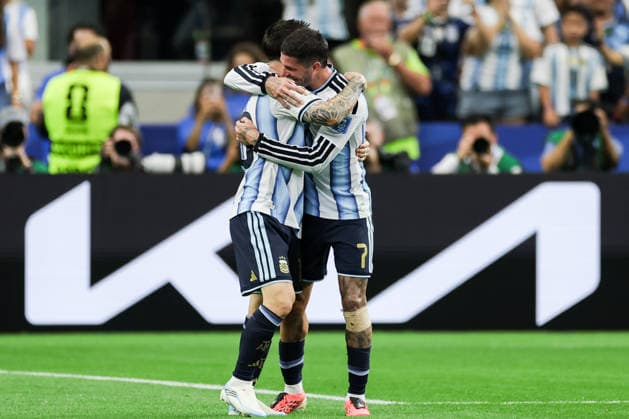 Lionel Messi of Argentina celebrates after scoring the team s first goal during a FIFA Men’s World Cup 2026 Group Stage football match between Argentina and Austria at Dallas Stadium, in Arlington on June 22th 2026 (Photo by Leo Barrilari SPP)  Copyright: xLeoxBarrilari SPPx Sportspressphoto_SPR173310