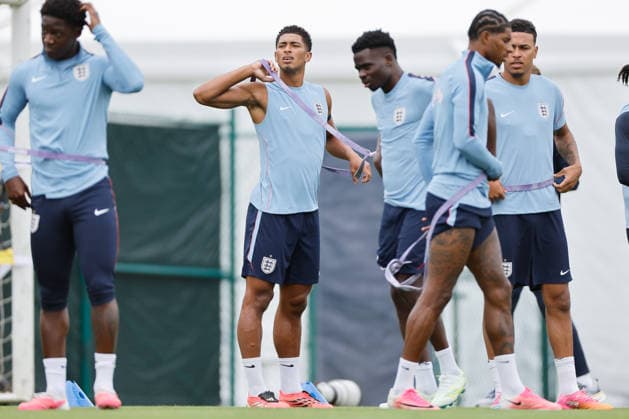 England s Jude Bellingham attends a training session of the team in Kansas, USA, 22 June 2026. England s training session !ACHTUNG: NUR REDAKTIONELLE NUTZUNG!  Copyright: xJUANxIGNACIOxRONCORONIx GRAF3384 20260622-55020676715_1