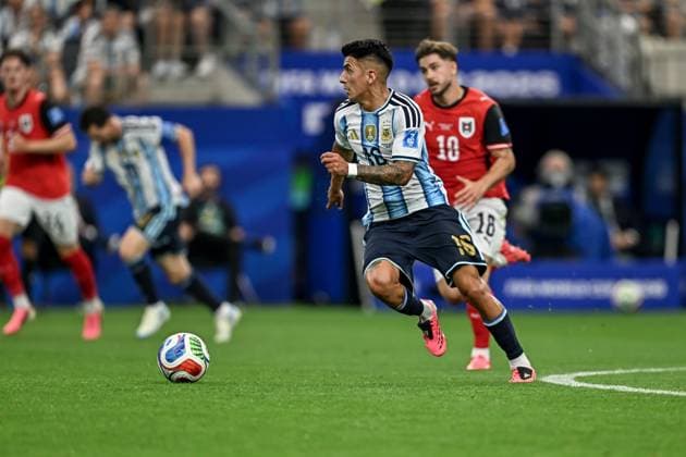Messi leads Argentina into World Cup knockout stage DALLAS, TEXAS, UNITED STATES JUNE 22:ALMADA Thiago ( 16) of Argentina in action during the FIFA World Cup, WM, Weltmeisterschaft, Fussball 2026 Group J match between Argentina and Austria at Dallas Stadium in Dallas, Texas, United States, on June 22, 2026. Argentina defeated Austria 2-0 to qualify for the knockout stage. Dallas Spain Copyright: x xwalidxibrahimx xJNAxPressx