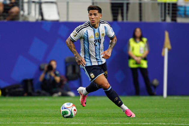 Enzo Fernandez seen during FIFA World Cup, WM, Weltmeisterschaft, Fussball 2026 game between national teams of Argentina and Austria (Grzegorz Wajda Ball Raw Images) Arlington Dallas Stadium USA Copyright: xGrzegorzxWajdax grzegorzwajda_argentina_austria_2526_5-12