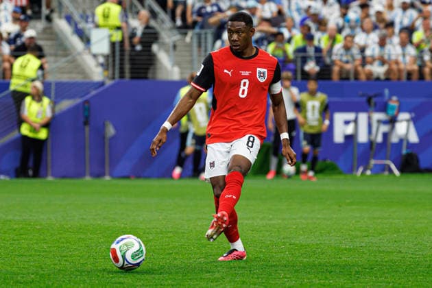David Alaba seen during FIFA World Cup, WM, Weltmeisterschaft, Fussball 2026 game between national teams of Argentina and Austria (Grzegorz Wajda Ball Raw Images) Arlington Dallas Stadium USA Copyright: xGrzegorzxWajdax grzegorzwajda_argentina_austria_2526_5-30