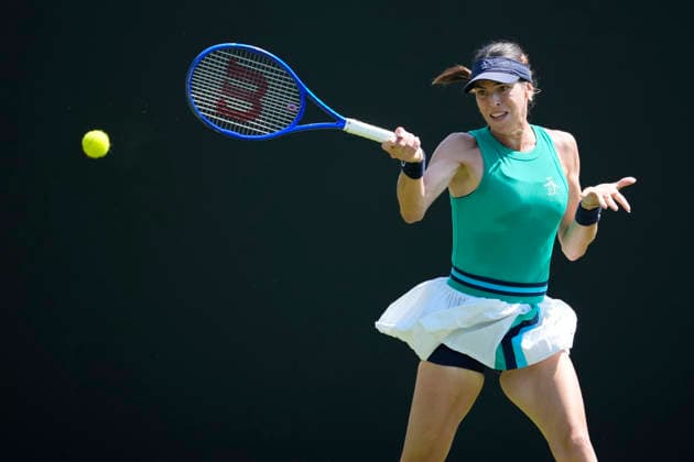 Lexus Eastbourne Open - Day One Ajla Tomljanovic competes during her match at the 2026 Lexus Eastbourne Open Women s tennis tournament at the Devonshire Park Lawn Tennis Club in Eastbourne, Great Britain, on June 22, 2026. Eastbourne United Kingdom  Copyright: xOwenxHammondx originalFilename:hammond-2026lexu260622_np9eJ.jpg