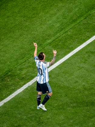 DALLAS - Lionel Messi of Argentina celebrates his 2-0 goal during the 2026 World Cup at AT&T Stadium on June 22, 2026, in Dallas, United States. (Photo by Stefan Koops EYE4IMAGES DeFodi Images) - *** DALLAS