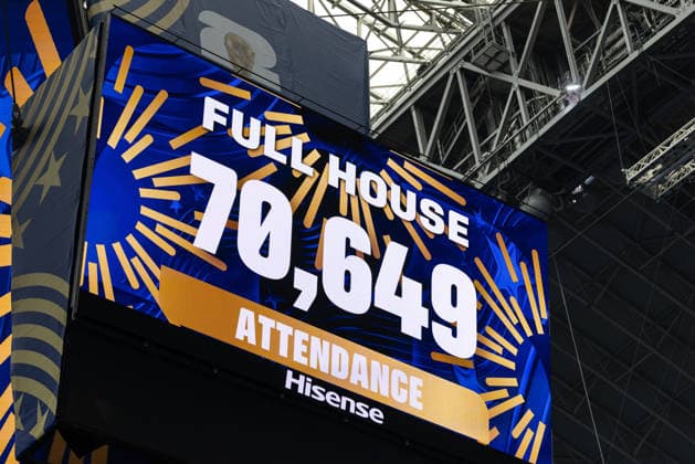 SOCCER - FIFA World Cup, WM, Weltmeisterschaft, Fussball 2026 ARLINGTON,TEXAS,USA,22.JUN.26 - SOCCER - FIFA World Cup 2026, group stage, Argentina vs Austria. Image shows the attendance on the video wall.  GEPAxpictures xArminxRauthner