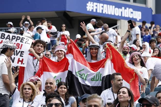 PHILADELPHIA - Iraq fans during the FIFA World Cup, WM, Weltmeisterschaft, Fussball 2026 Group I match between France and Iraq at the Philadelphia Stadium on June 22, 2026, in Philadelphia, United States. MAURICE VAN STEEN ANP FIFA World Cup 2026 2026 xVIxANPxSportx xMauricexvanxSteenxIVx 561686808 originalFilename: 561686808.jpg